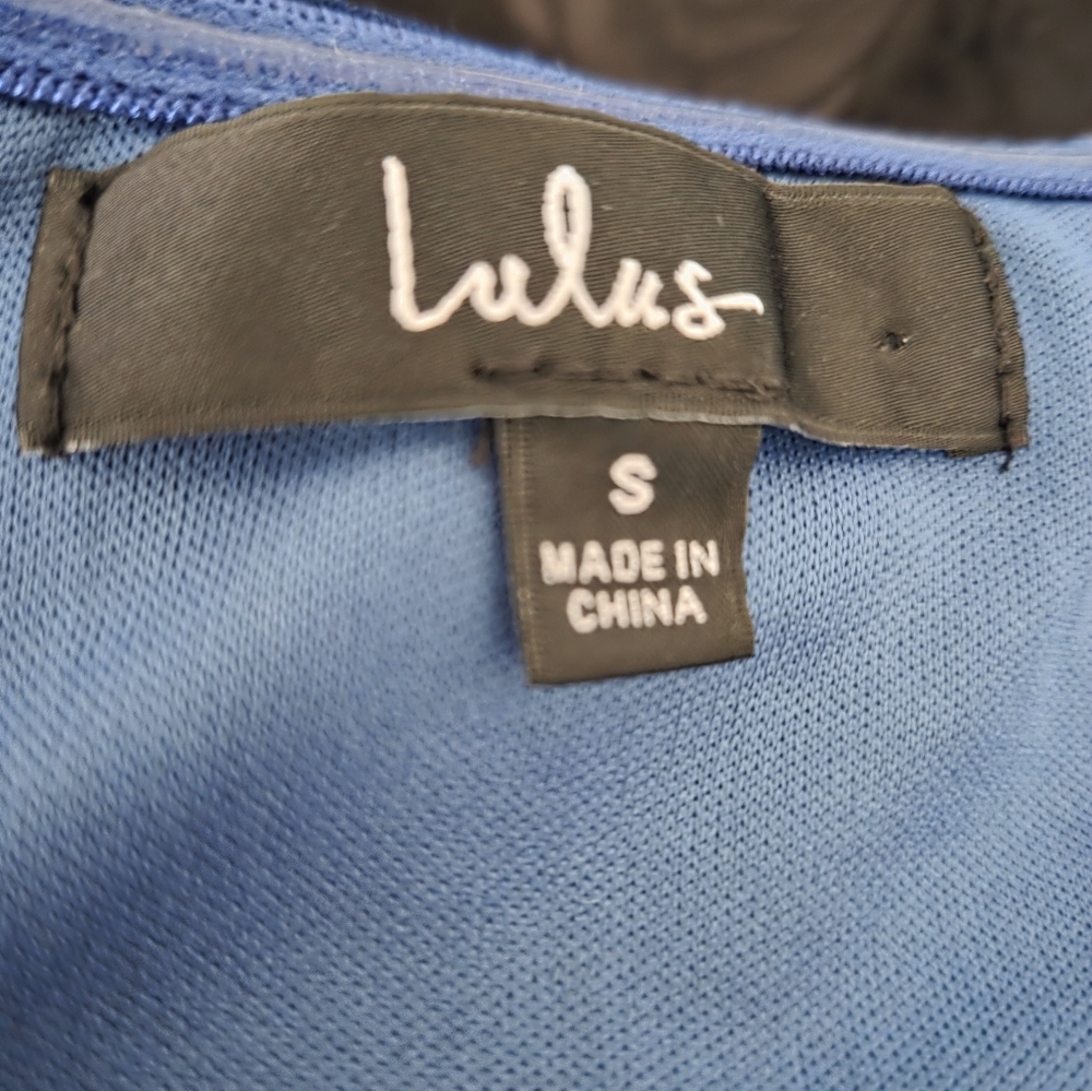 Lulus Fabulous Instinct Dark Blue Velvet Pearl Strapless Jumpsuit Size S - Picture 4 of 4